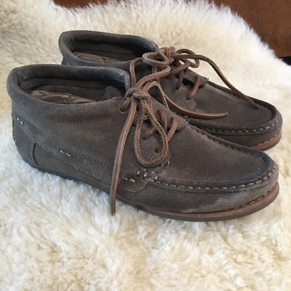 Frye Shoes - Frye Quincy Grey Suede Chukka Boots